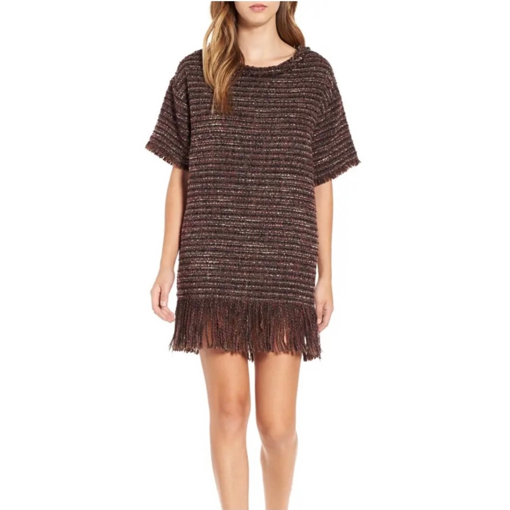 ASTR The Label Margo Fringe Hem Shift Dress